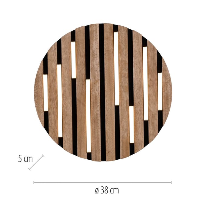 JUST LIGHT. GmbH LED plafondlamp Akustik, Ø 38 cm, naturel hout, metaal