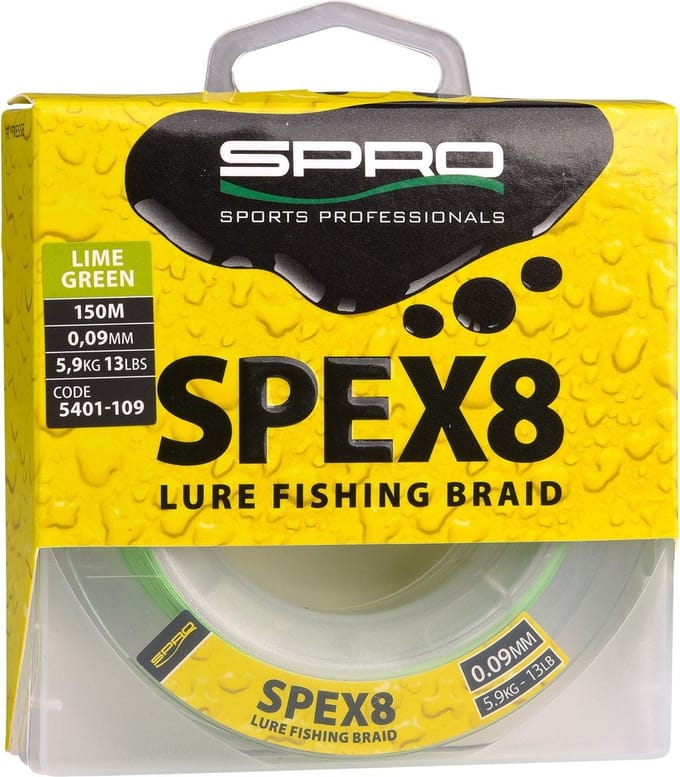 Spro Spex8 Braid Lime Green (150m) - Maat : 0.12mm (8.2kg)