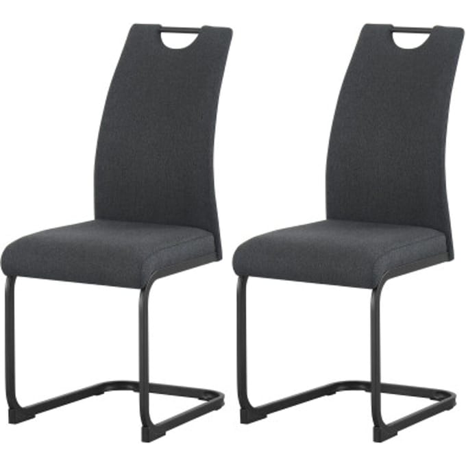 Furnilux Hanna stoel set van 2 in antraciet moderne design fauteuils