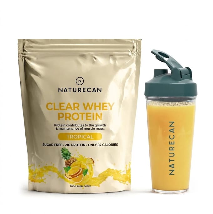 Naturecan Clear Whey Protein Tropisch 1kg - Eiwit limonade - Whey isolate - 20 g eiwit