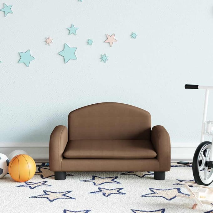 Vidaxl Kinderbank, Bruin, 50X40X30 Cm, Bekleed met Stof