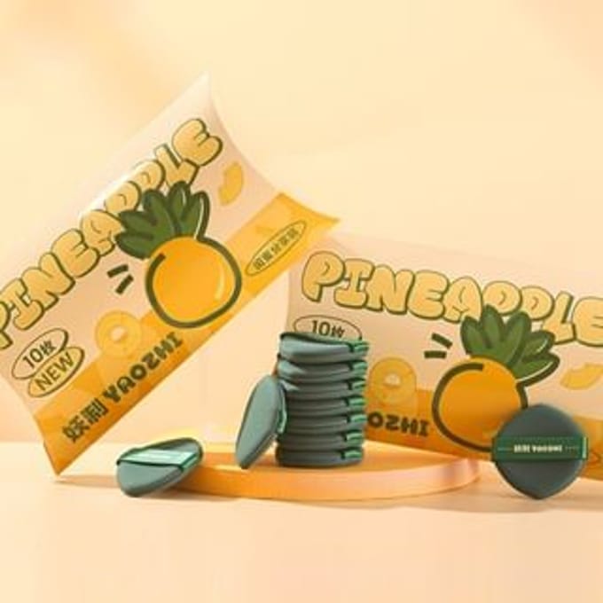 YAOZHI - Crazy Pineapple Pie Powder Puff Set Pineapple Pie - 10pcs