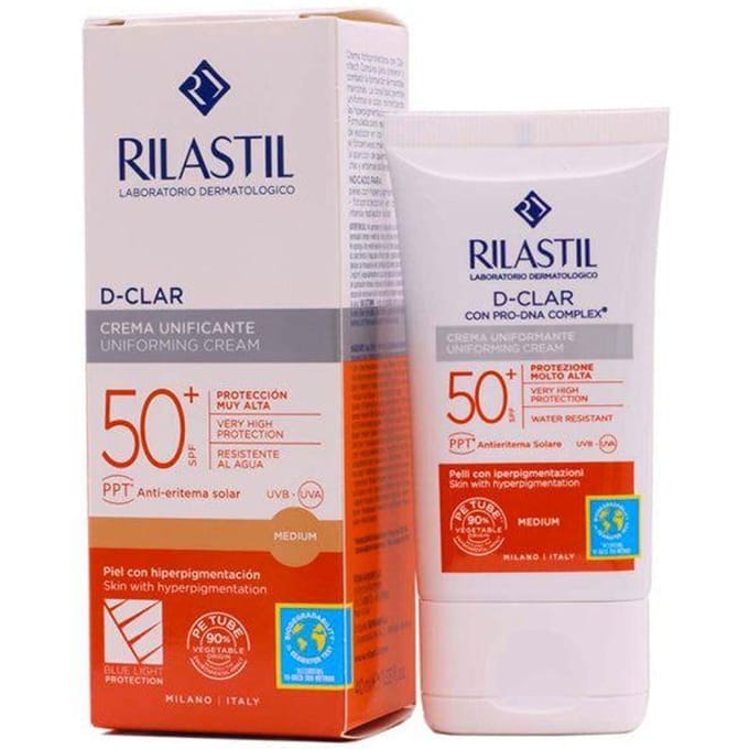 Anti Bruine vlekken Zonnebrandlotion Rilastil Sun System D-Clar Spf 50+ Medium (40 ml)