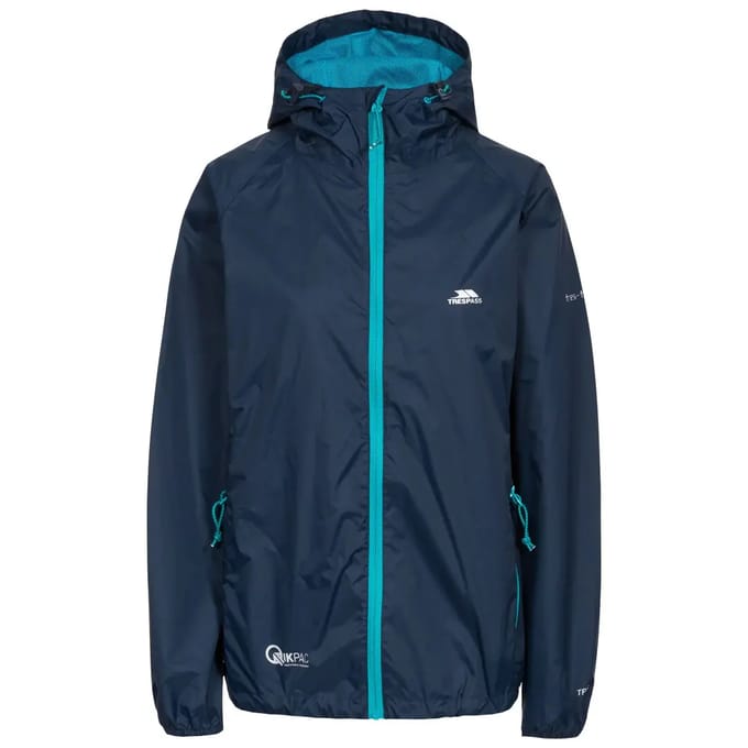 Dames waterdichte hoodie-jack met rits Trespass Qikpac