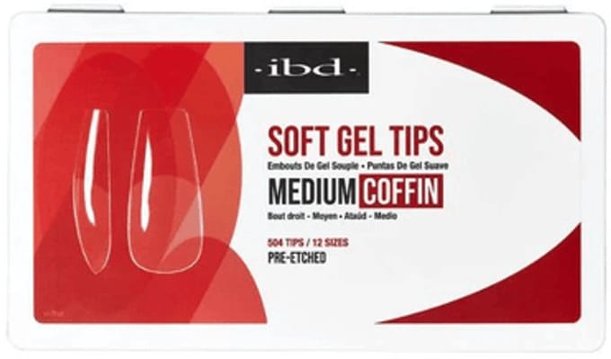 IBD Soft Gel Tips Medium Coffin 504st