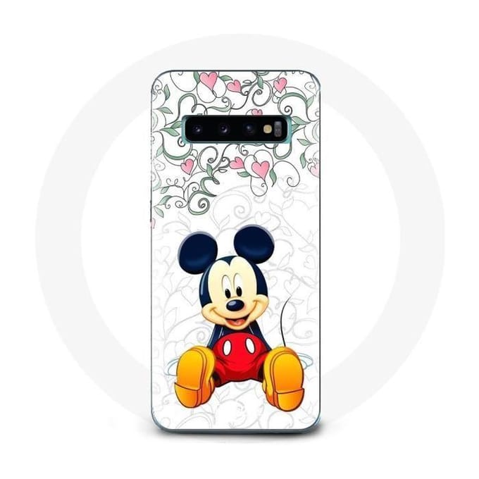 Case voor Samsung Galaxy s10 plus Mickey Mouse Bloemen Harten