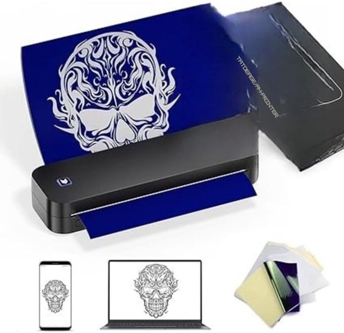 Luxe Tattoo Stencil Printer – Thermische Printer – Tattoo Printer – 5 Maten Papierondersteuning – Efficiënt – Hoge Resolutie – HD – Zwart