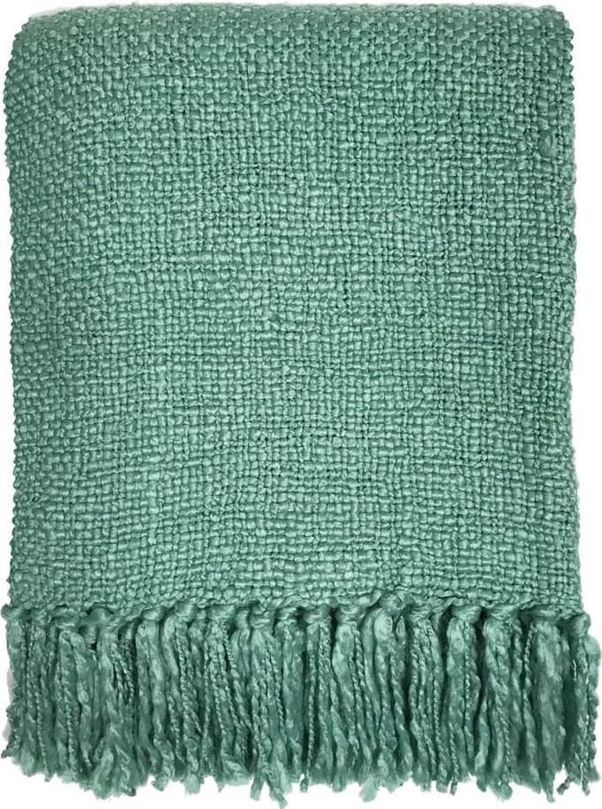 Misty green throw