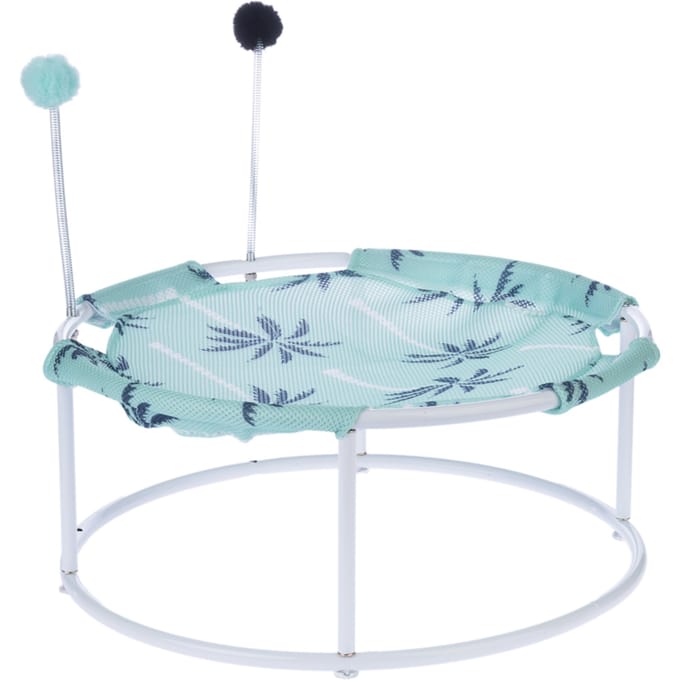 TIAKI palmboom ligstoel met pompons Ø45x19cm kat