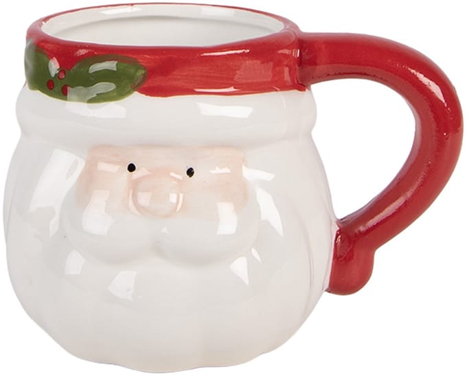 Clayre & Eef Mok Kerstman 300 ml Wit Keramiek