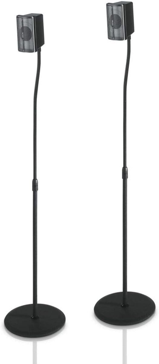 Verstelbare Luidsprekerstandaarden tot 123 cm - Set van 2, Zwart