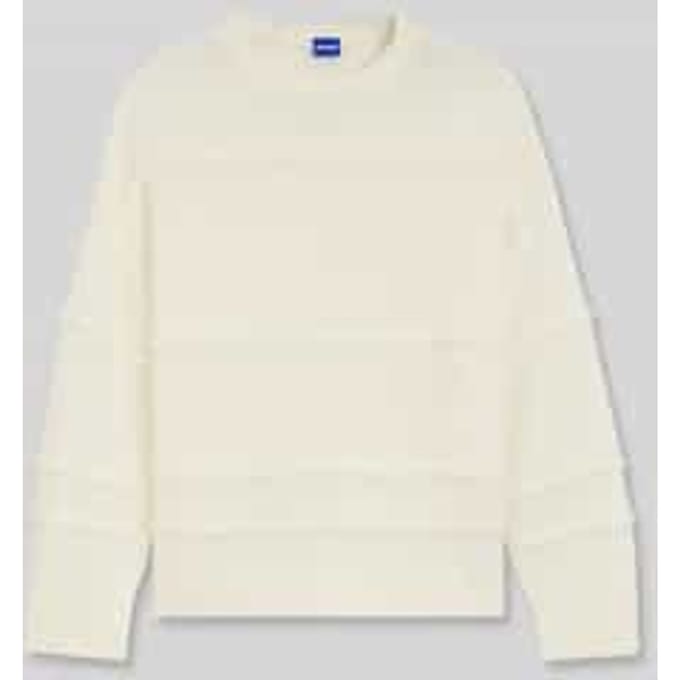 oversized pullover van materiaalmix met wol
