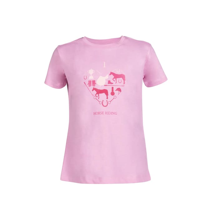 T-shirt meisje HKM I Love Horse Riding