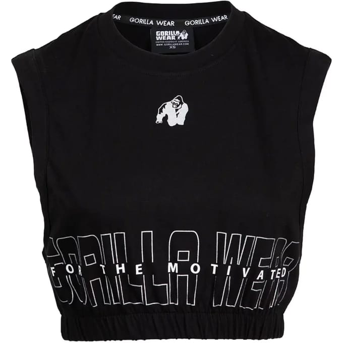 Gorilla Wear Albion Oversized Crop Top - Zwart - L