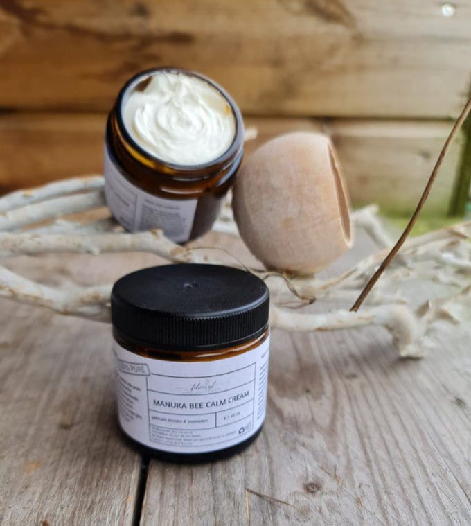 Handgemaakte Manuka honing kalmerende gezicht creme - honing- Co-enzyme Q10 60ml