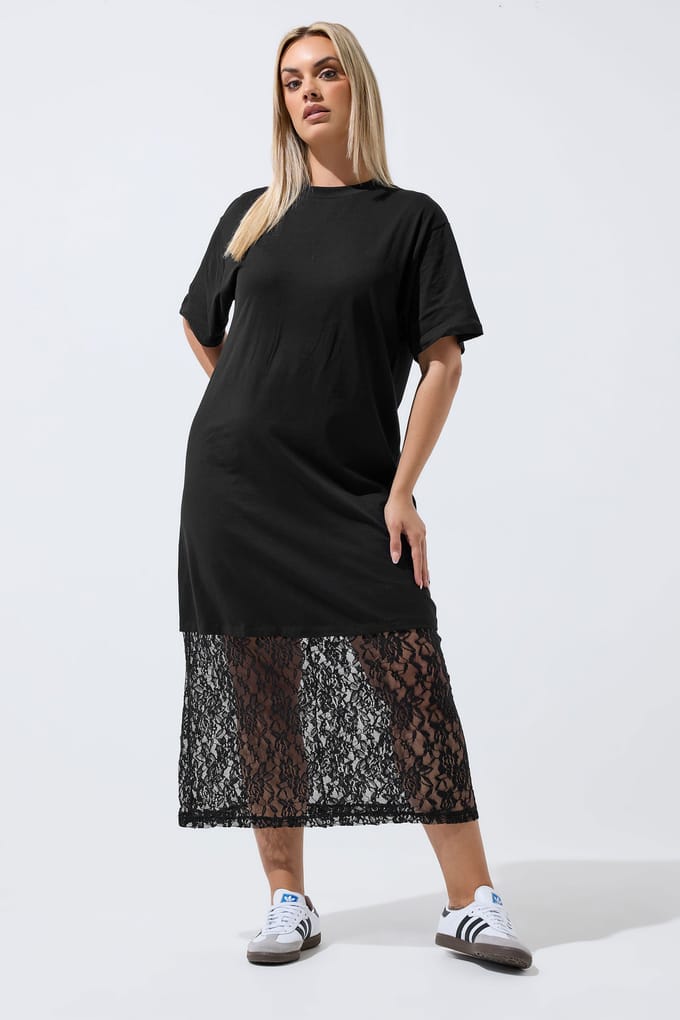 Limited Collection Zwarte Jurk Met Kanten Zoom Size 44