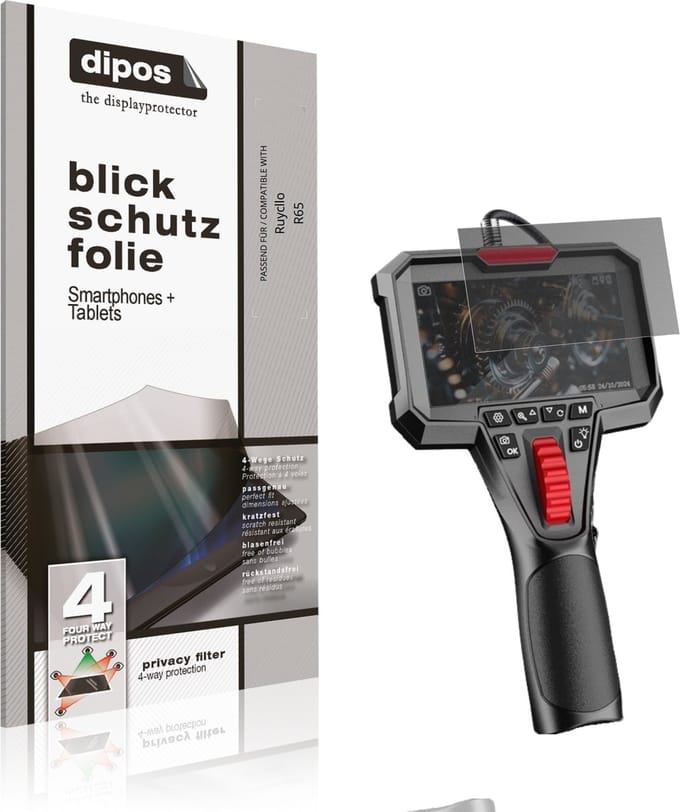 dipos – Matte Privacy Screenprotector geschikt voor Ruycllo R65 | Anti-Spy Beschermfolie