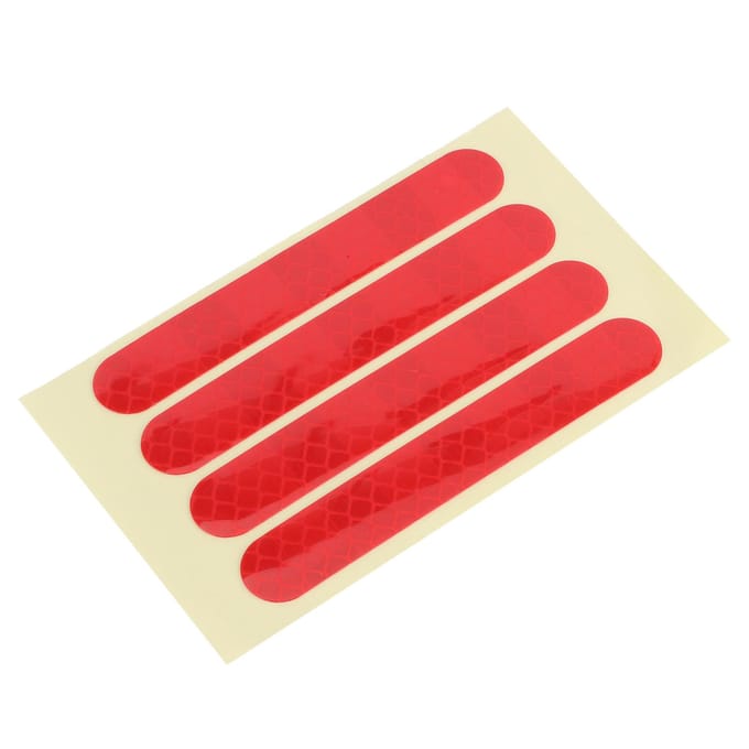 4-delige Set Reflecterende Wielstickers Voor en Achter Geschikt voor Ninebot G30 Elektrische Scooter Accessoire rood