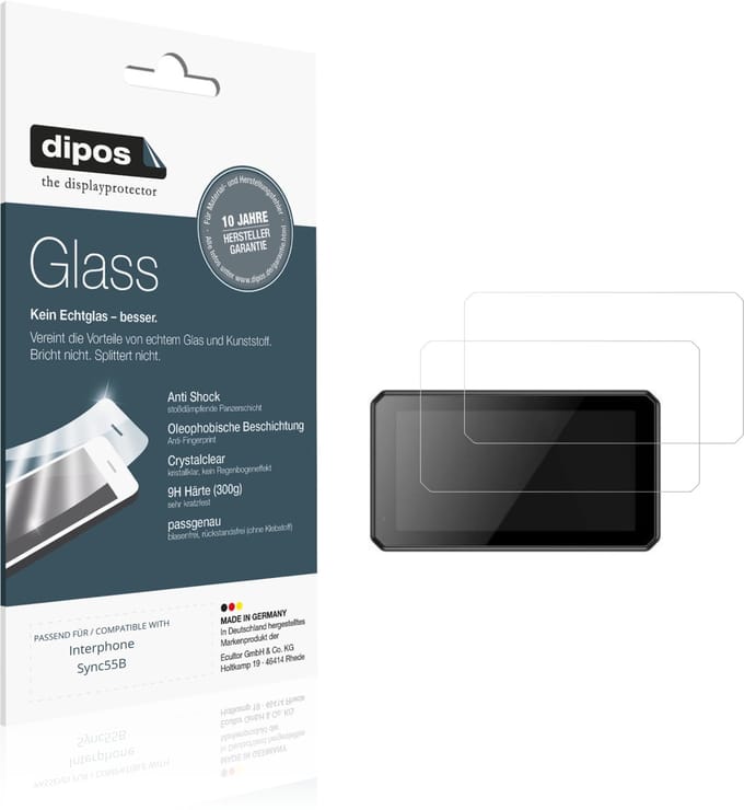 dipos – 2x Pantserfolie geschikt voor Interphone Sync55B | 9H Screenprotector