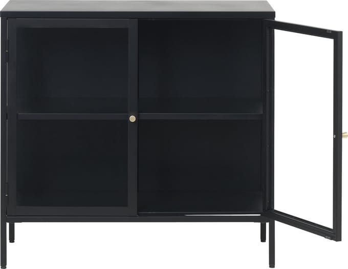 Dressoir Metaal Zwart - 90cm - 2-Deurs - Soft Closing - Kast Carmel - Giga Living