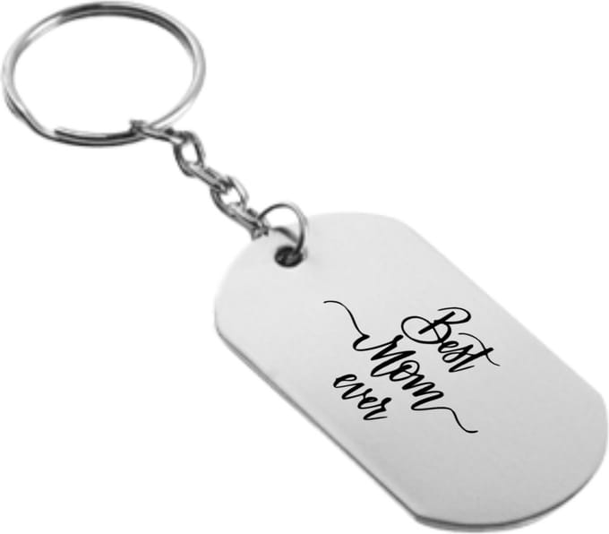 Akyol - best mom ever sleutelhanger - Moeder - mama - moederdag - cadeau - verjaardag - 54 x 29mm