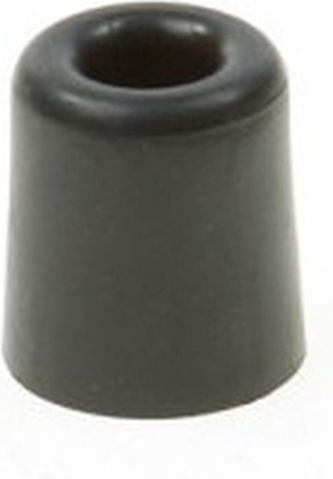 Deurbuffer / deurstopper van rubber - 2x - zwart - 50 x 30 mm - deurstop met schroef bevestiging