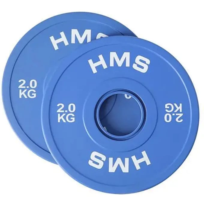 HMS CBRS20 - Olympische Halterschijf - 2x2 kg - Staal en Gecoat met Rubber
