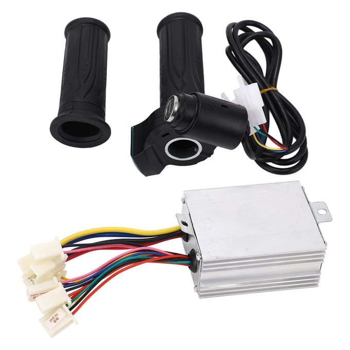 Fietscontroller Vermogensdisplay Gashandvat Elektrische Fiets Geborstelde Controller Kit voor Driewieler black