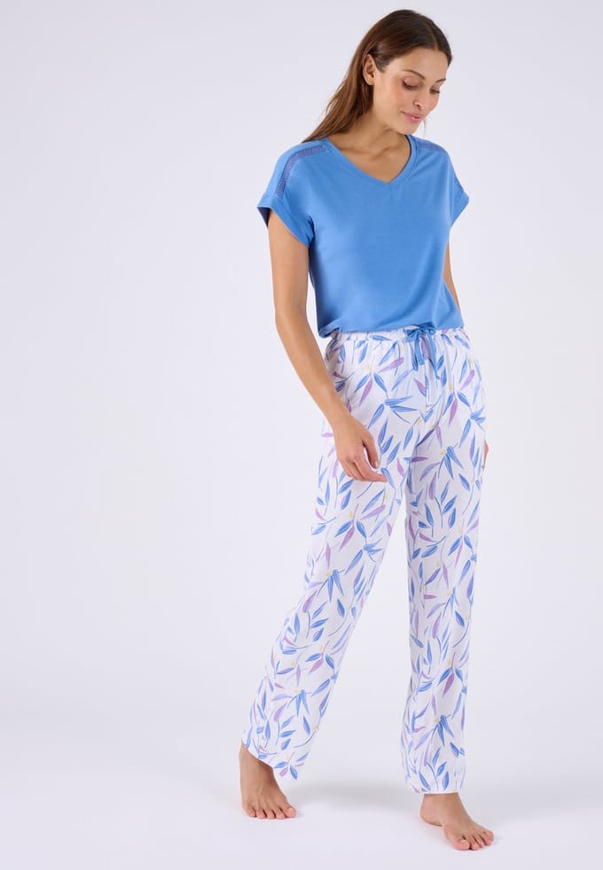 Damart - Pyjama jersey tricot Climatyl - Dames - Blauw - 38-40 (S)