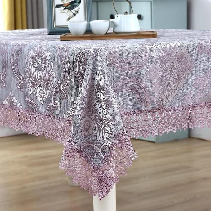 Tafelkleed Jacquard Europees Stijl Tafelkleed Rechthoekig Tafel Thee Tafelkleed Multifunctioneel Handdoek Tafelmat 110*160cm paars