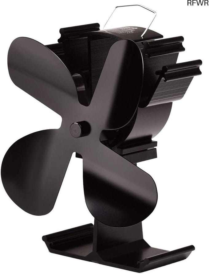 RFWR® Houtkachel Ventilator met 4 Bladen voor Optimaal Warmtebeheer