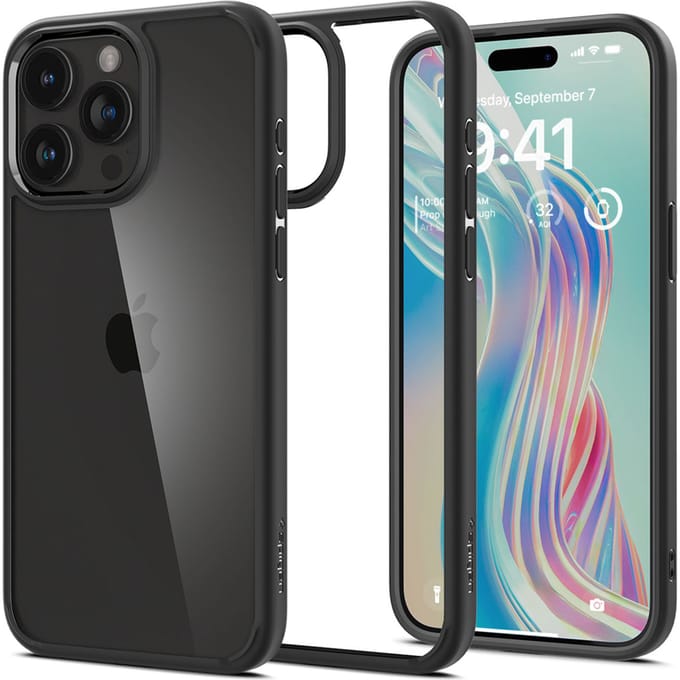 Spigen Ultra Hybrid Backcover voor de Apple iPhone 15 Pro Max - Matte Black