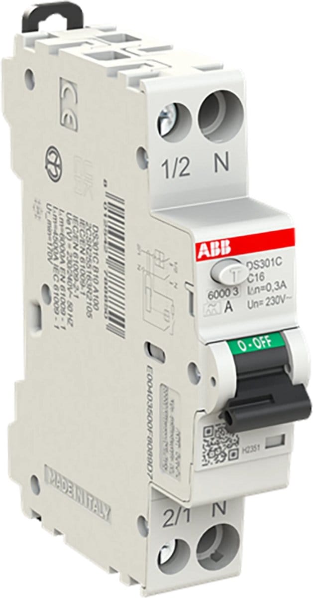 ABB Componenten aardlekautomaat C16 1P+N 300mA Type A (2CSR255163R3164)