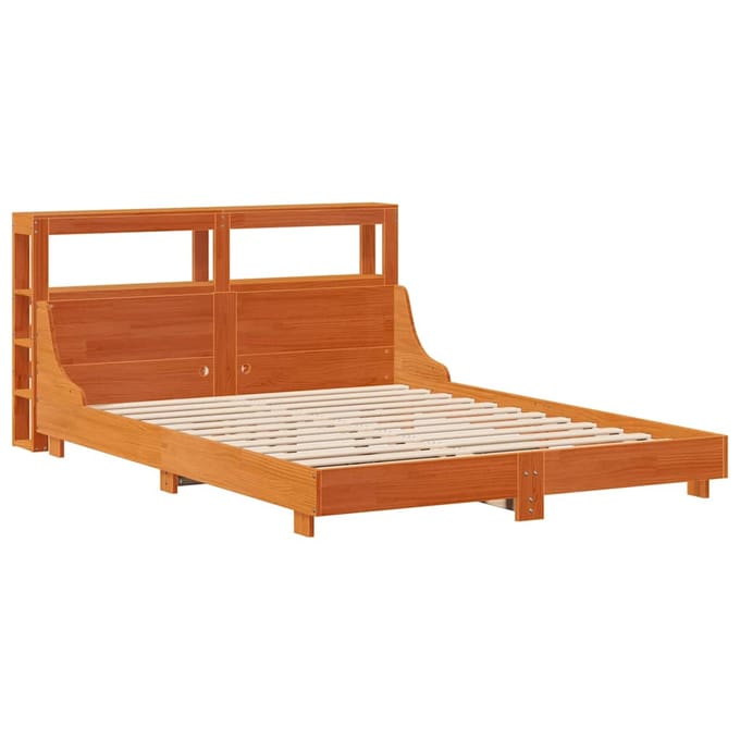 vidaXL - Bedframe - zonder - matras - massief - grenenhout - wasbruin - 160x200 - cm