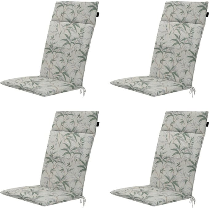Madison - Tuinstoelkussen Hoge Rug Palma natural - Ca. 120x50 cm - Set van 4