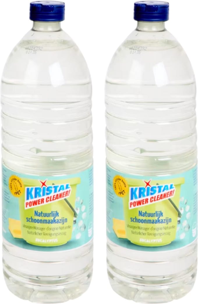 2 x 1L Kristal natuurlijk schoonmaakazijn Eucalyptus