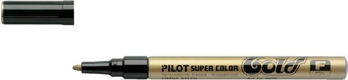 Viltstift pilot super sc-g f goud | 12 stuks