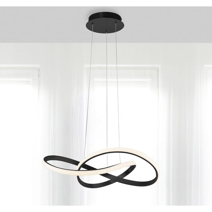 JUST LIGHT. GmbH LED hanglamp Maria, dimbaar, zwart