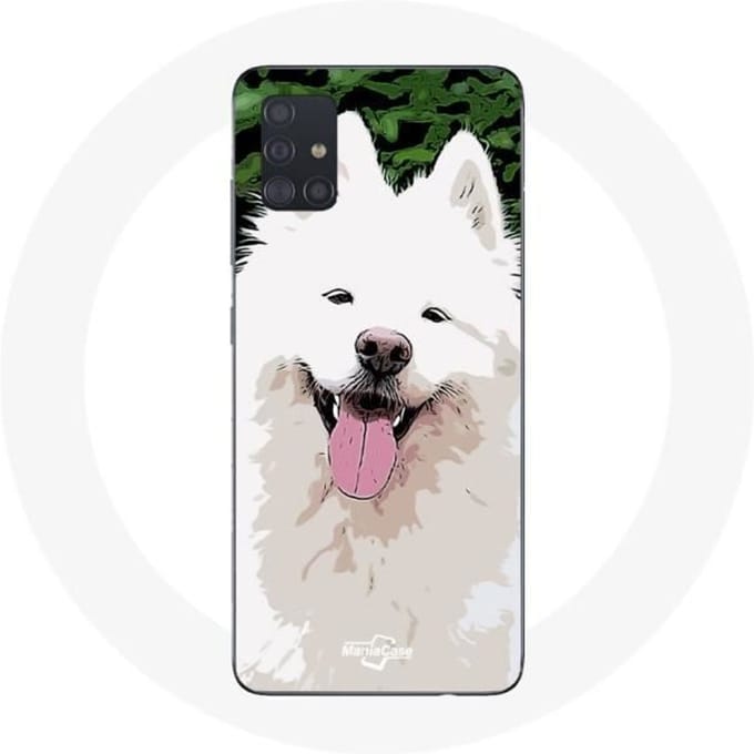 Coque - Samsung - Galaxy A51 - Souple - Blanc - Samoyède blanc