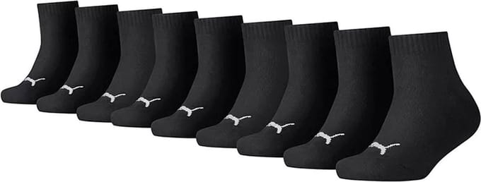 Puma - Kids Sokken in kwartlengte - 9 Pack - Maat 31-34
