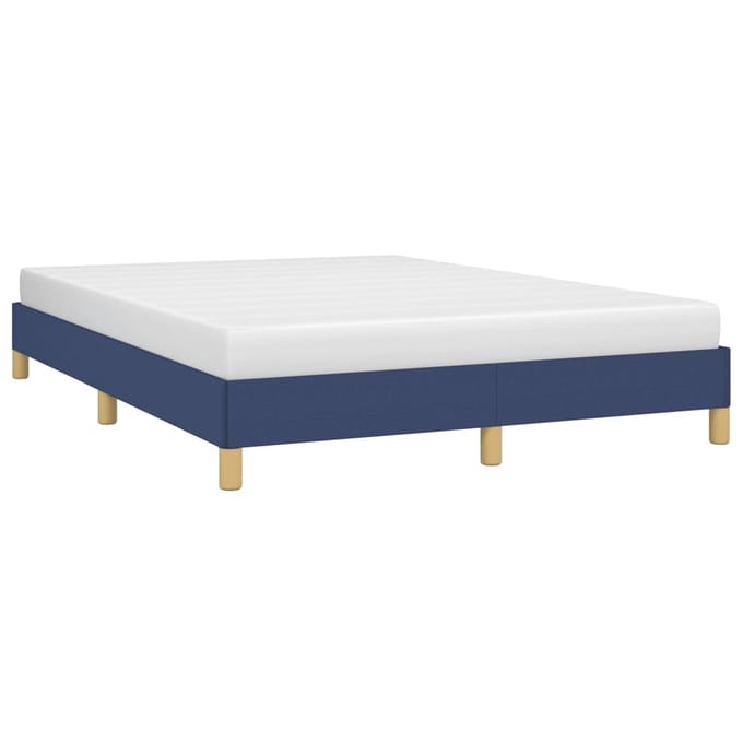 vidaXL - Bedframe - zonder - matras - stof - blauw - 140x200 - cm