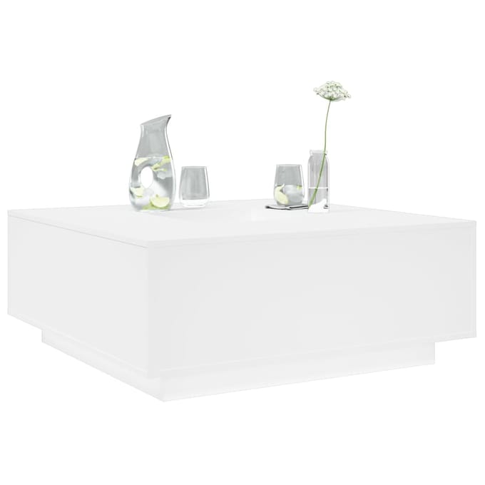 vidaXL - Salontafel - 100x100x40 - cm - bewerkt - hout - wit