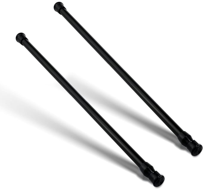 Dailygoods - Set van 2 Verstelbare Raambeschermer voor Verbeterde Veiligheid (Zwart)