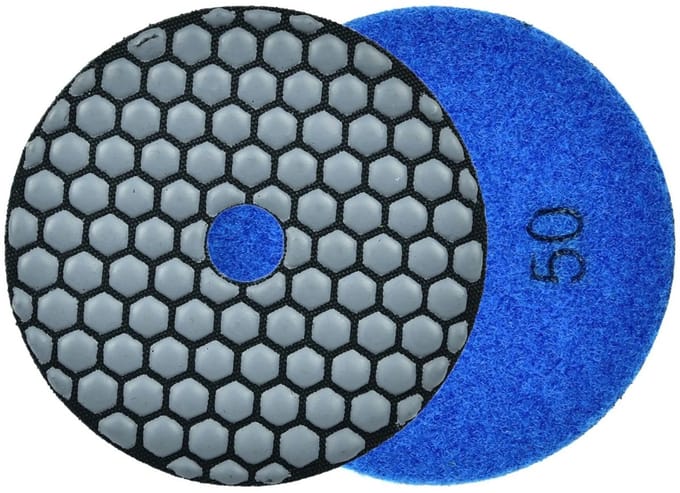 GEKO Diamant polijstpad - 100 mm - Droog gebruik - Klittenband bevestiging