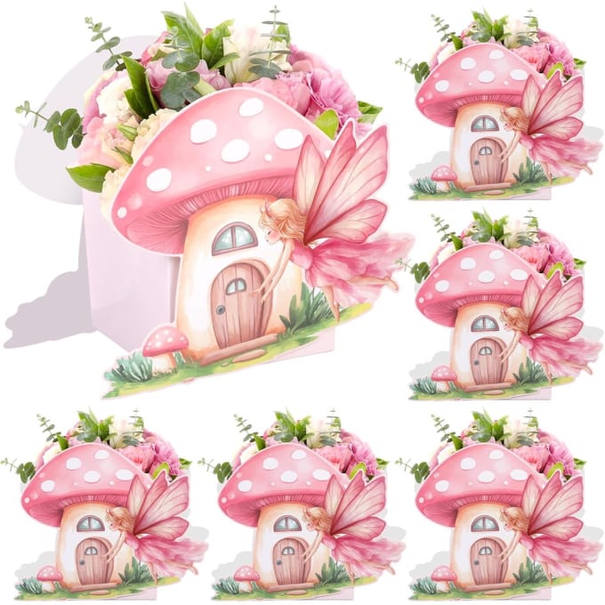 Dailygoods- Paddestoel Decoratie 6 stuks - Feest Decoratie