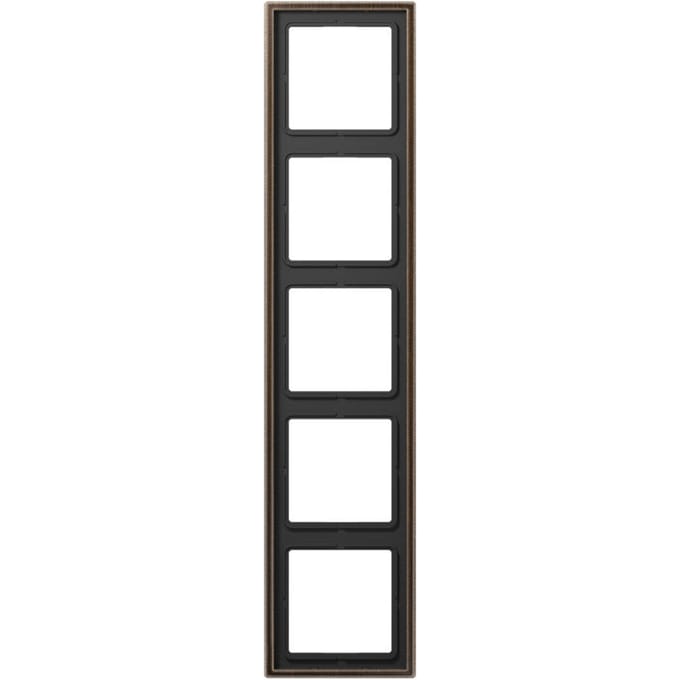 Jung LS 5 Gang Afdekking Frame Antiek Messing - ME2985AT