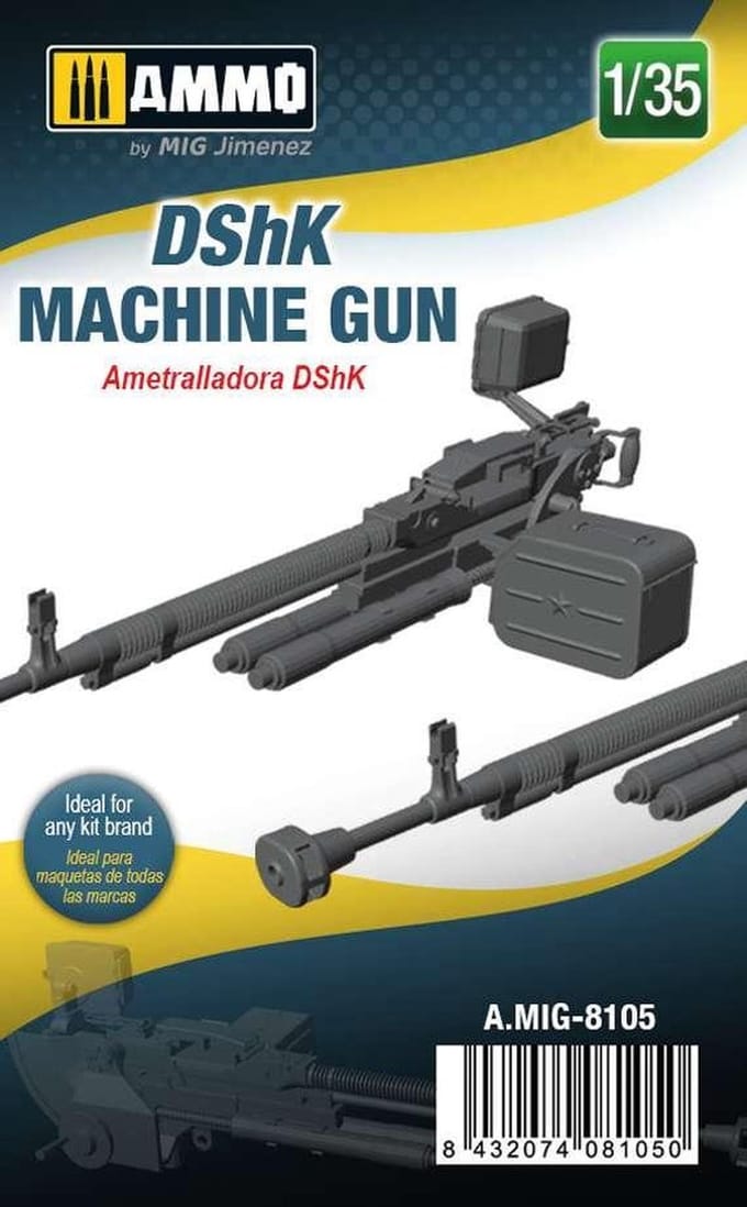 AMMO by Mig Jimenez Modelbouwpakket - AMMO MIG 8105 DSHK Machine Gun Resin onderdeel - 1:35 - Modelbouw