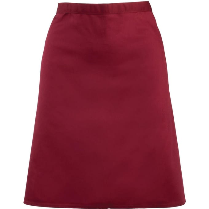 Premier Unisex Volwassenencollectie Halflang Taille Schort (Bourgondië)