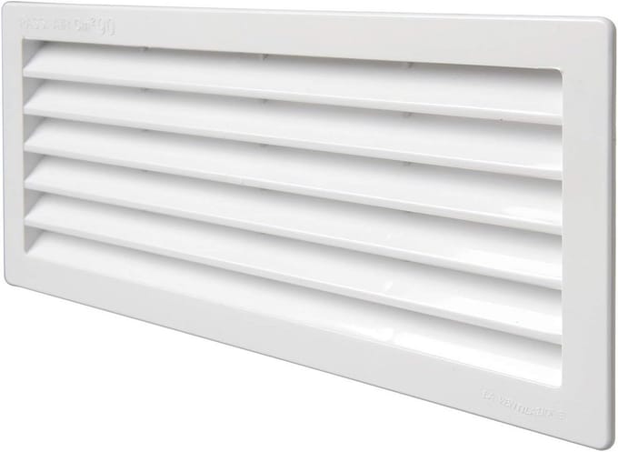 Rectangulaire Ventilatiegrille 254 x 108 mm - Wit