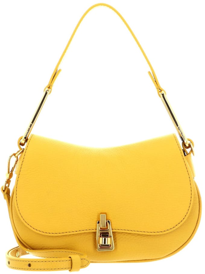 COCCINELLE Leren Schoudertas Magie Soft Shoulderbag Grained Leather Soleado Donkergeel